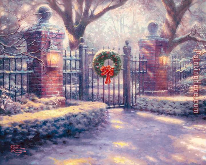 Thomas Kinkade Christmas Gate